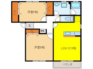 グレイスソシア　Ｂの物件間取画像